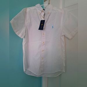 NEW Polo Ralph Lauren white shirt size M 10/12  for boys